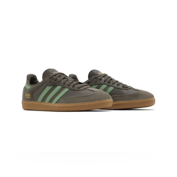 Adidas Samba Sneakers - Shadow Olive / Preloved Green / Gum - Picture 1 of 6